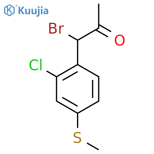 1-Bromo-1-(2-chloro-4-(methylthio)phenyl)propan-2-one structure