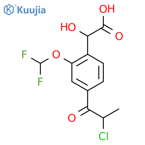4-(2-Chloropropanoyl)-2-(difluoromethoxy)mandelic acid structure