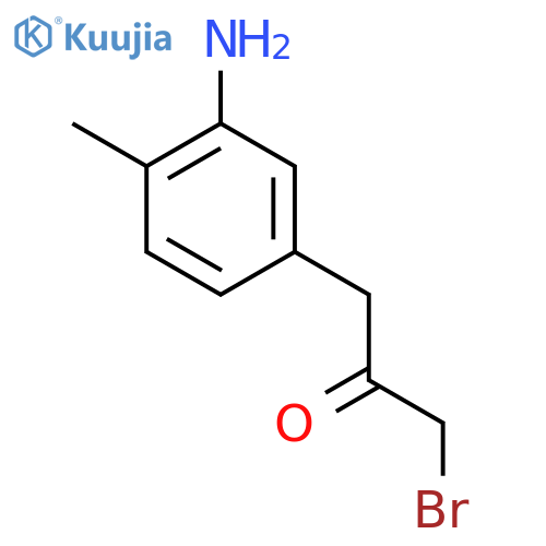 1-(3-Amino-4-methylphenyl)-3-bromopropan-2-one structure