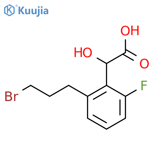 2-(3-Bromopropyl)-6-fluoromandelic acid structure
