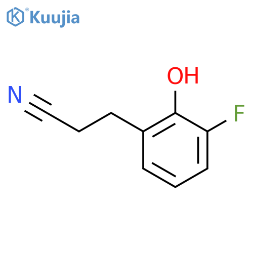 3-(3-Fluoro-2-hydroxyphenyl)propanenitrile structure