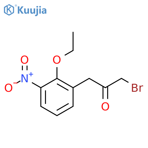 1-Bromo-3-(2-ethoxy-3-nitrophenyl)propan-2-one structure