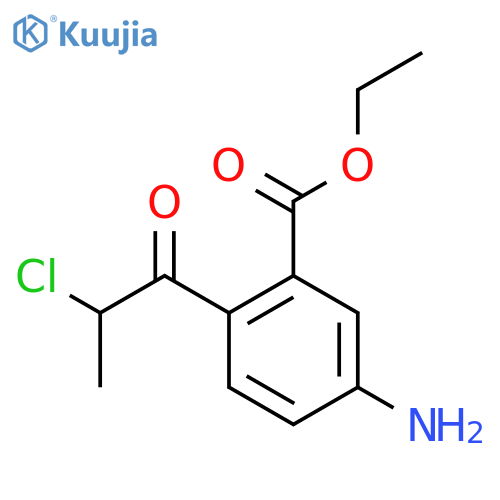 Ethyl 5-amino-2-(2-chloropropanoyl)benzoate structure
