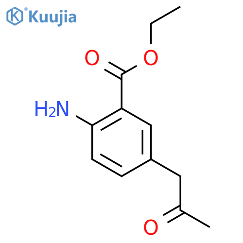 Ethyl 2-amino-5-(2-oxopropyl)benzoate structure