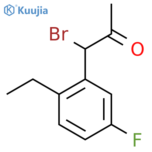 1-Bromo-1-(2-ethyl-5-fluorophenyl)propan-2-one structure