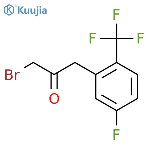 1-Bromo-3-(5-fluoro-2-(trifluoromethyl)phenyl)propan-2-one structure
