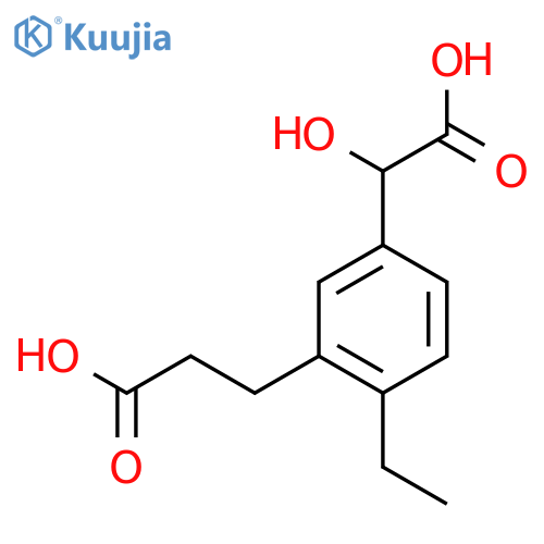 3-(2-Carboxyethyl)-4-ethylmandelic acid structure