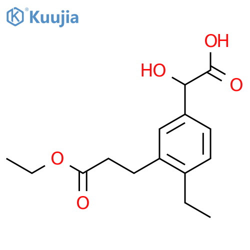 3-(3-Ethoxy-3-oxopropyl)-4-ethylmandelic acid structure