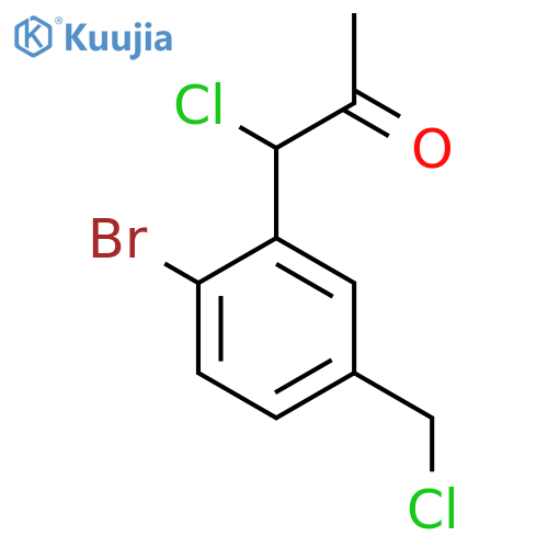 1-(2-Bromo-5-(chloromethyl)phenyl)-1-chloropropan-2-one structure