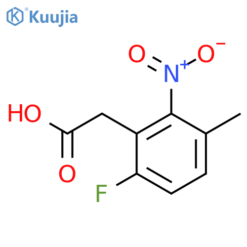6-Fluoro-3-methyl-2-nitrophenylacetic acid structure