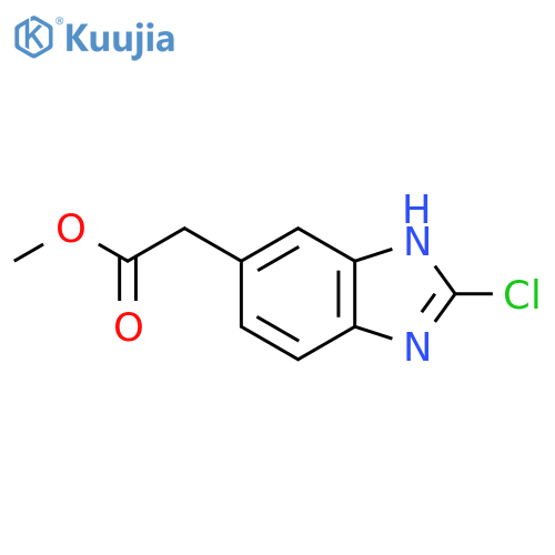 Methyl 2-(2-chloro-1H-benzo[d]imidazol-5-yl)acetate structure