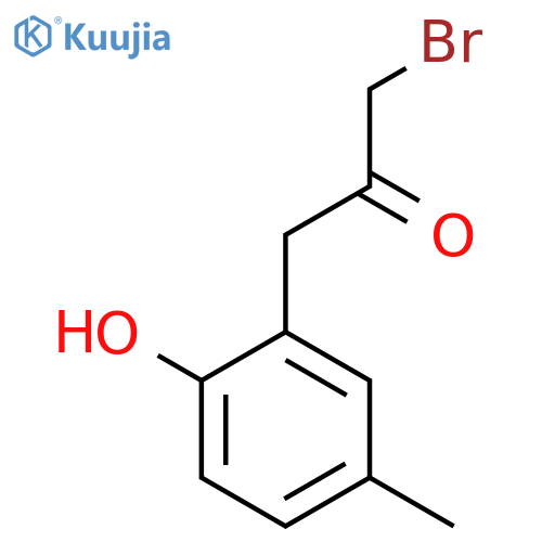 2-(3-Bromo-2-oxopropyl)-4-methylphenol structure