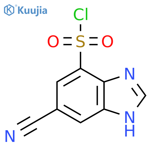 6-Cyano-1H-benzimidazole-4-sulfonyl chloride structure