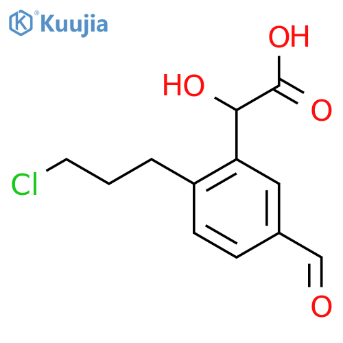 2-(3-Chloropropyl)-5-formylmandelic acid structure
