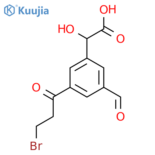 3-(3-Bromopropanoyl)-5-formylmandelic acid structure