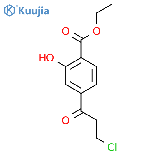 Ethyl 4-(3-chloropropanoyl)-2-hydroxybenzoate structure