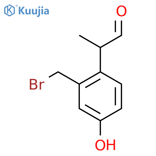 2-(Bromomethyl)-4-hydroxyphenylpropanal structure