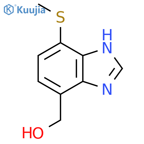 4-Hydroxymethyl-7-methylthio-1H-benzimidazole structure