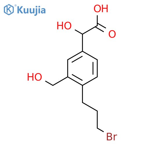 4-(3-Bromopropyl)-3-(hydroxymethyl)mandelic acid structure