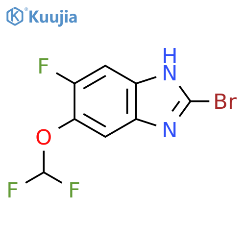2-Bromo-5-difluoromethoxy-6-fluoro-1H-benzimidazole structure