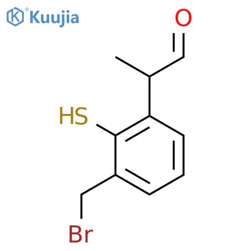 3-(Bromomethyl)-2-mercaptophenylpropanal structure