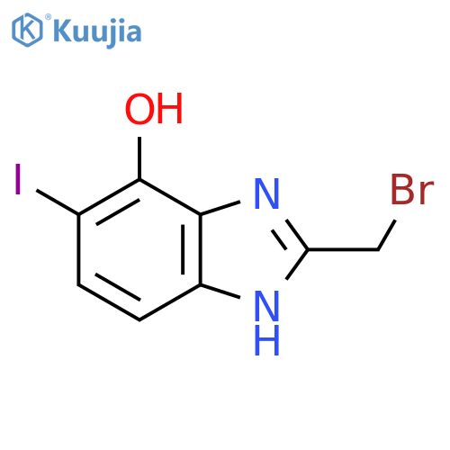 2-Bromomethyl-4-hydroxy-5-iodo-1H-benzimidazole structure