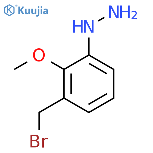 3-(Bromomethyl)-2-methoxyphenylhydrazine structure