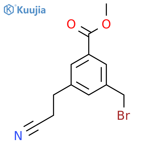 Methyl 3-(bromomethyl)-5-(2-cyanoethyl)benzoate structure