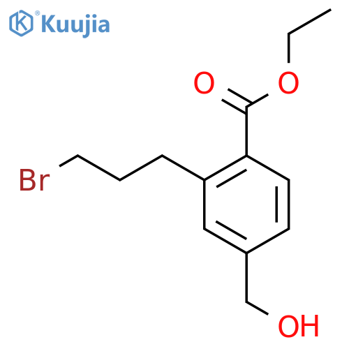 Ethyl 2-(3-bromopropyl)-4-(hydroxymethyl)benzoate structure