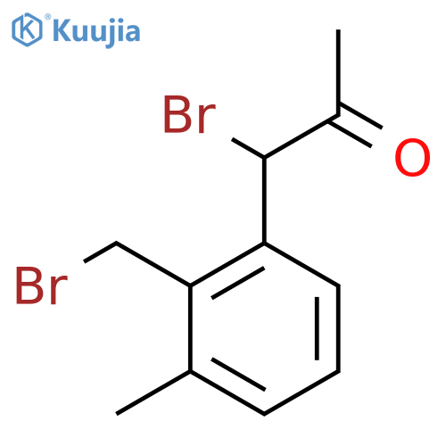 1-Bromo-1-(2-(bromomethyl)-3-methylphenyl)propan-2-one structure