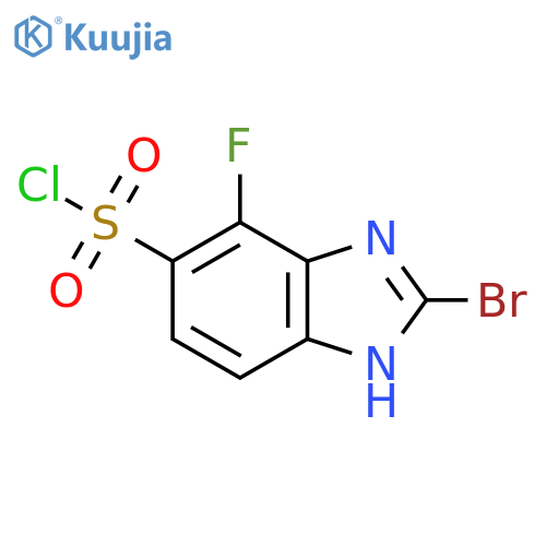 2-Bromo-4-fluoro-1H-benzimidazole-5-sulfonyl chloride structure