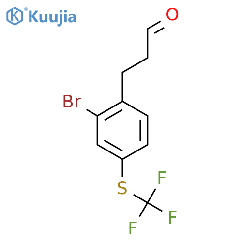3-(2-Bromo-4-(trifluoromethylthio)phenyl)propanal structure