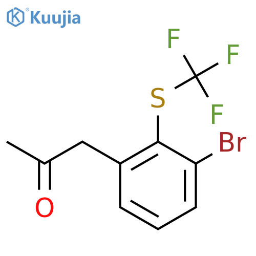 1-(3-Bromo-2-(trifluoromethylthio)phenyl)propan-2-one structure