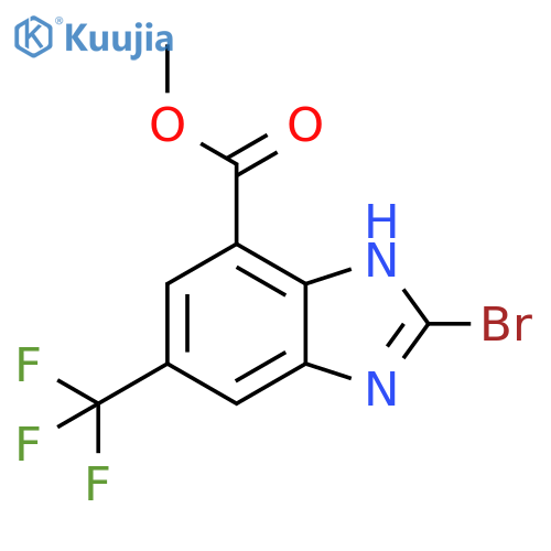 Methyl 2-bromo-6-trifluoromethyl-1H-benzimidazole-4-carboxylate structure