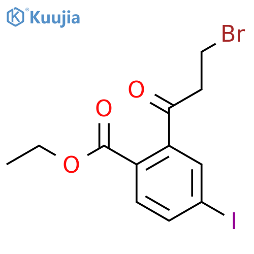Ethyl 2-(3-bromopropanoyl)-4-iodobenzoate structure
