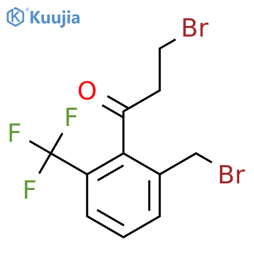 3-Bromo-1-(2-(bromomethyl)-6-(trifluoromethyl)phenyl)propan-1-one structure