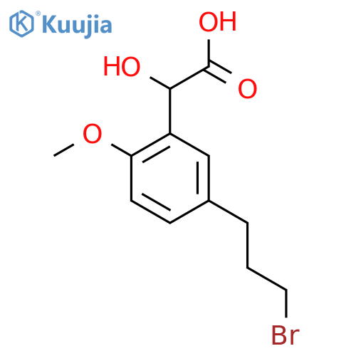 5-(3-Bromopropyl)-2-methoxymandelic acid structure