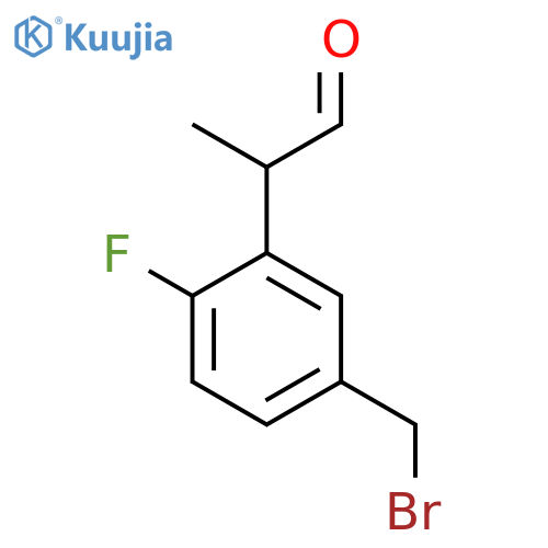 5-(Bromomethyl)-2-fluorophenylpropanal structure
