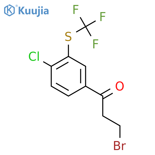3-Bromo-1-(4-chloro-3-(trifluoromethylthio)phenyl)propan-1-one structure