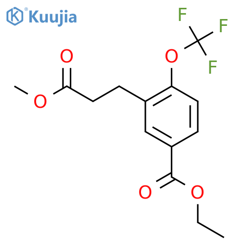 Ethyl 3-(3-methoxy-3-oxopropyl)-4-(trifluoromethoxy)benzoate structure