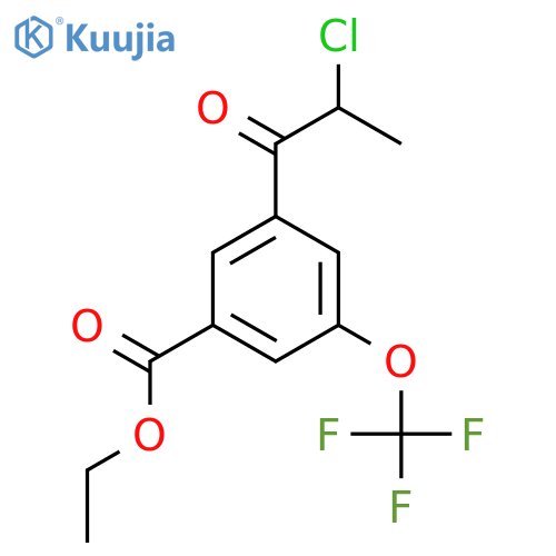 Ethyl 3-(2-chloropropanoyl)-5-(trifluoromethoxy)benzoate structure