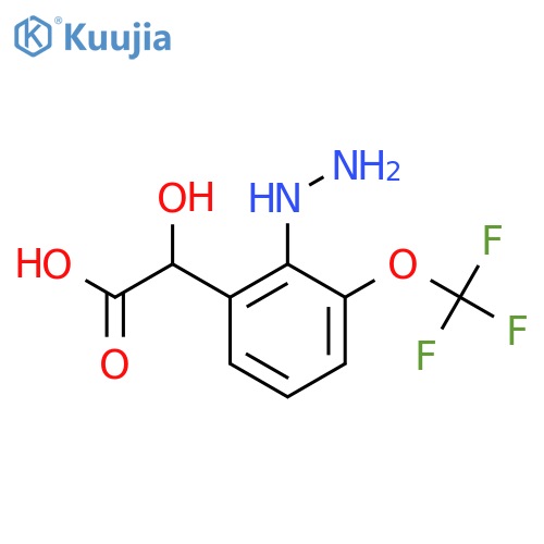 2-Hydrazinyl-3-(trifluoromethoxy)mandelic acid structure