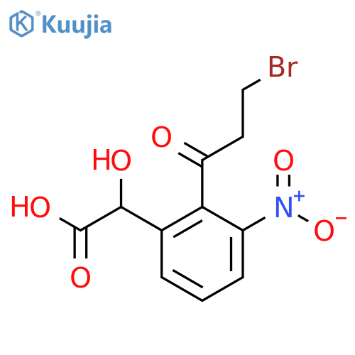 2-(3-Bromopropanoyl)-3-nitromandelic acid structure