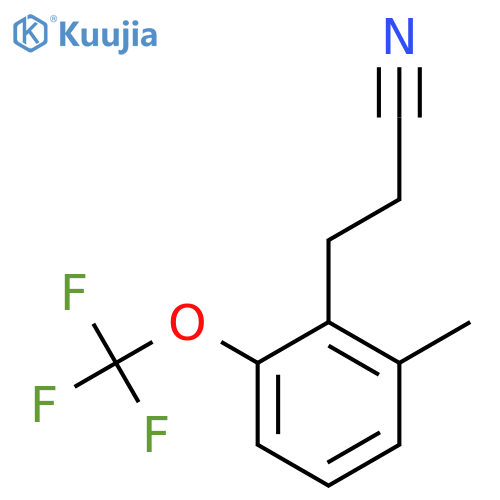 3-(2-Methyl-6-(trifluoromethoxy)phenyl)propanenitrile structure