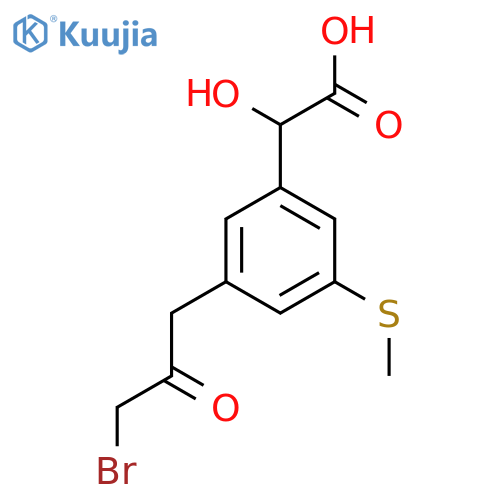 3-(3-Bromo-2-oxopropyl)-5-(methylthio)mandelic acid structure