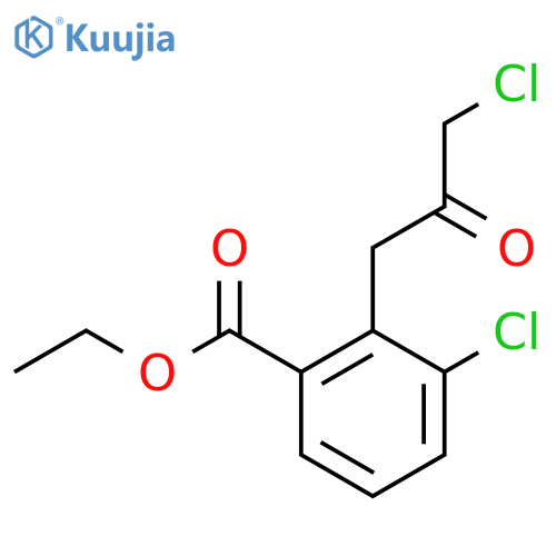 Ethyl 3-chloro-2-(3-chloro-2-oxopropyl)benzoate structure