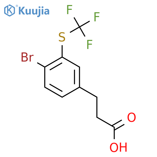 3-(4-Bromo-3-(trifluoromethylthio)phenyl)propanoic acid structure