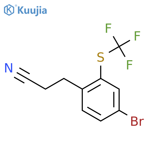 3-(4-Bromo-2-(trifluoromethylthio)phenyl)propanenitrile structure