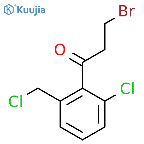 3-Bromo-1-(2-chloro-6-(chloromethyl)phenyl)propan-1-one structure