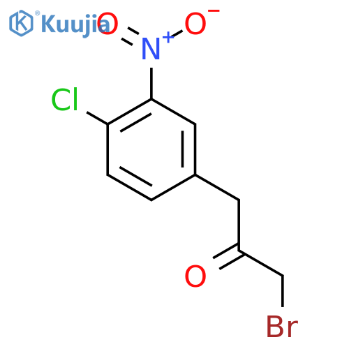 1-Bromo-3-(4-chloro-3-nitrophenyl)propan-2-one structure